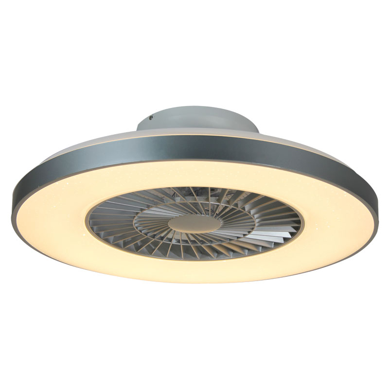 Lampe de ventilateur de plafonnier à anneau décoratif